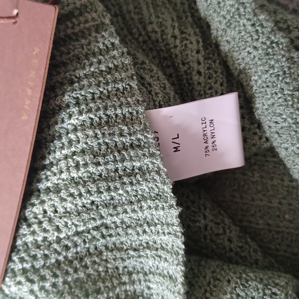 Sage Green Knitted Knit Kerisma Top - Picture 5 of 7